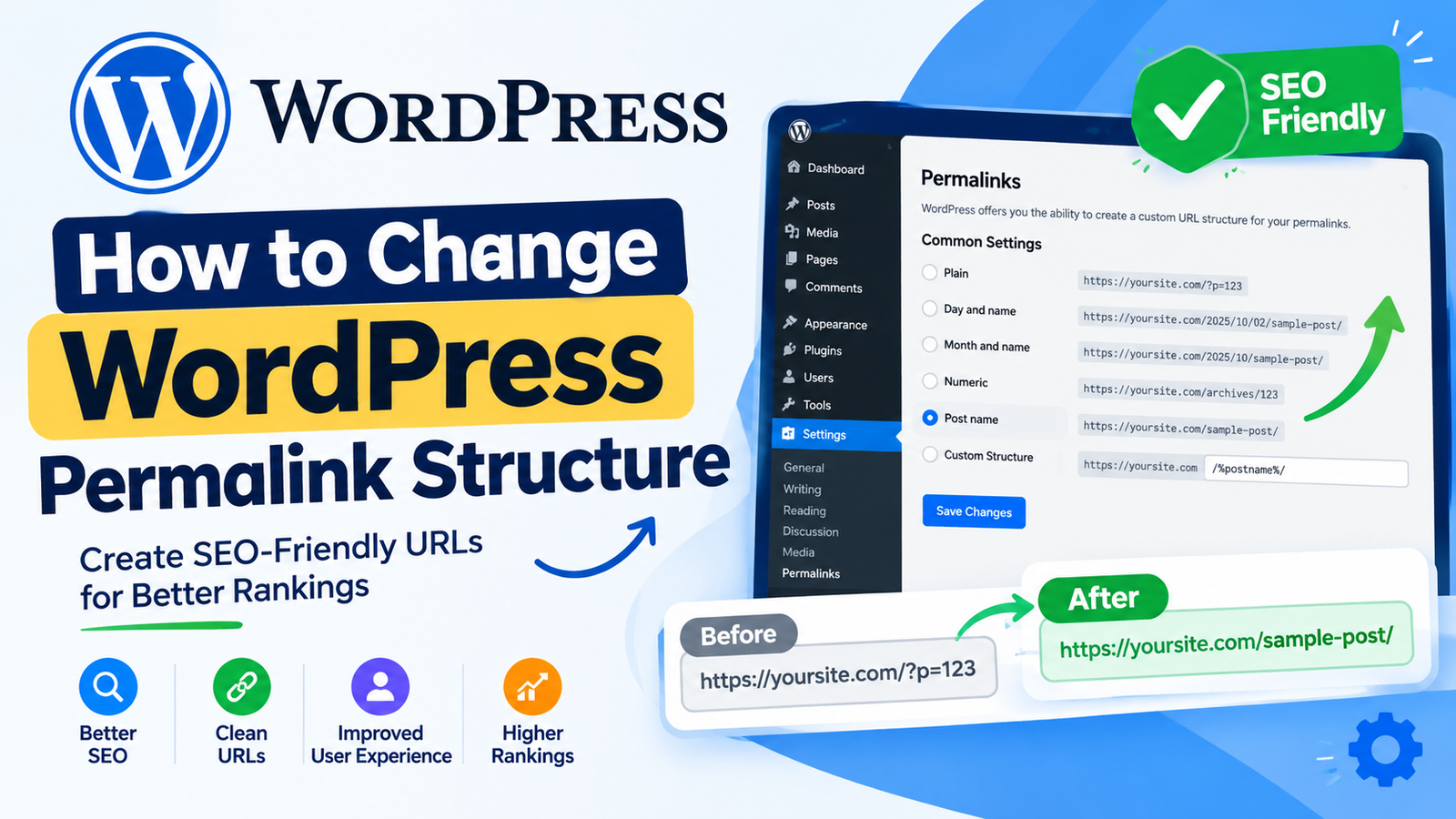 how to change WordPress permalink structure