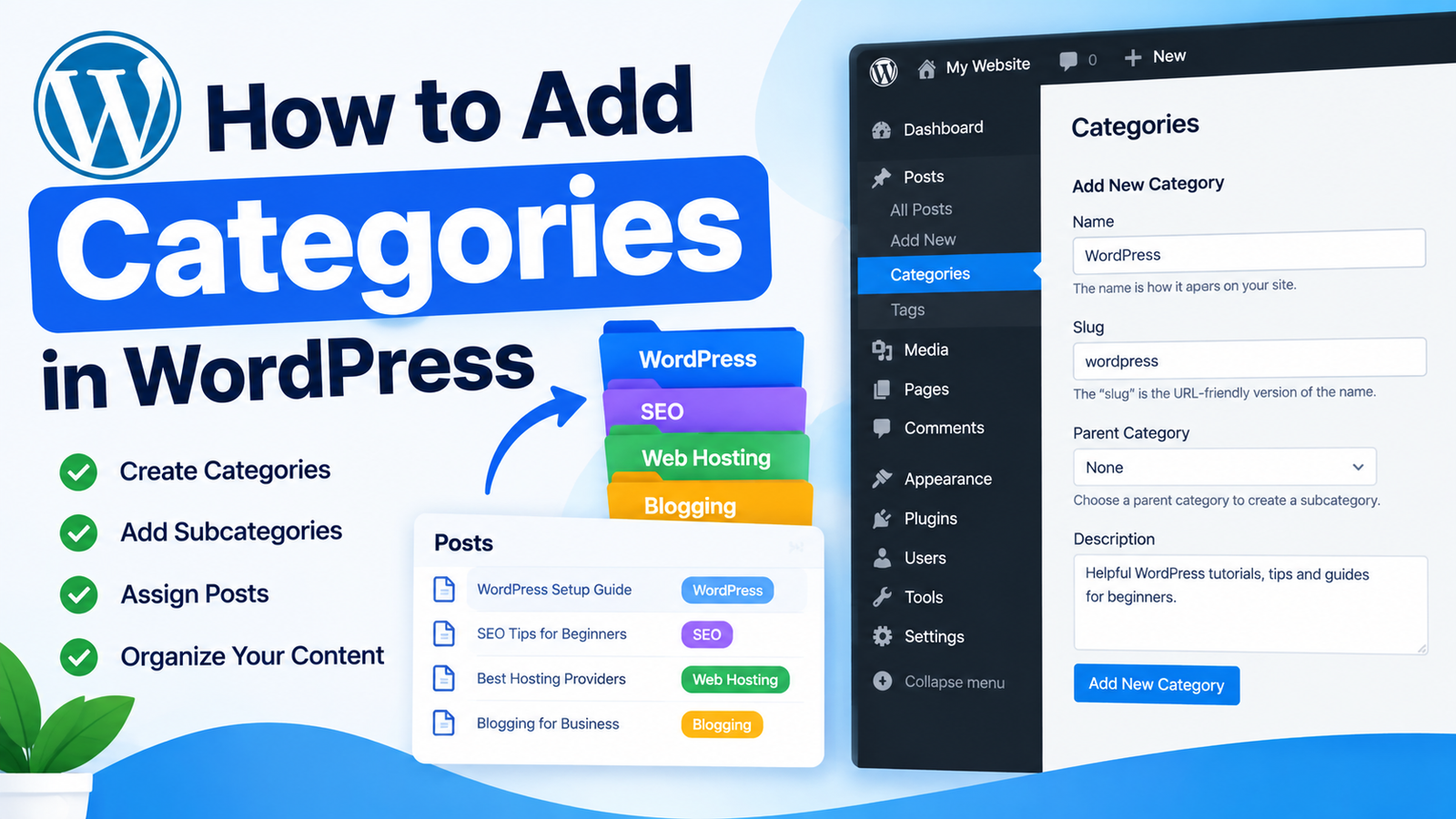 How to add categories in WordPress