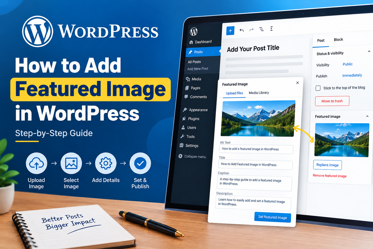 How to add a featured image in WordPress