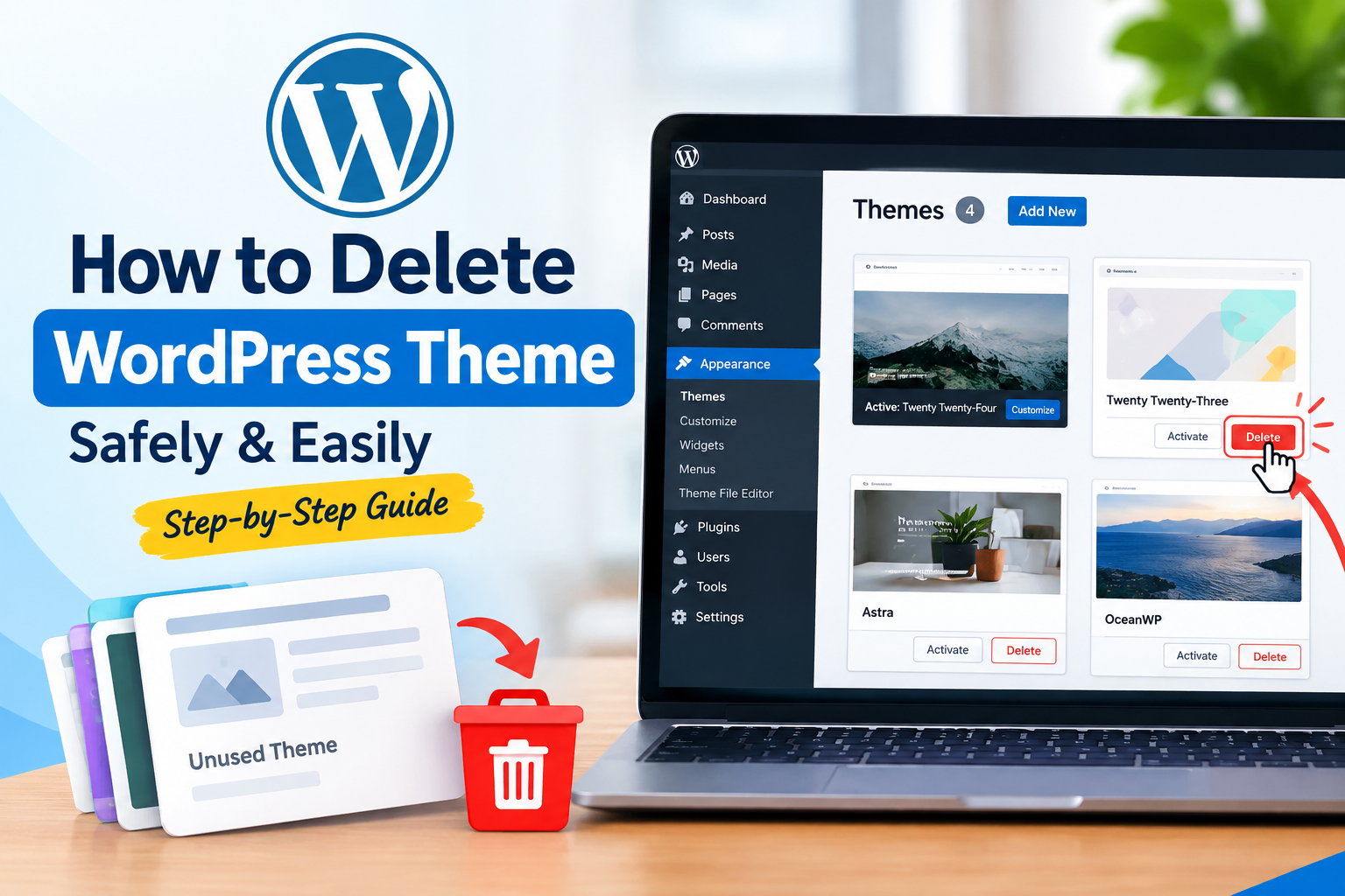 How to delete WordPress theme from the dashboard