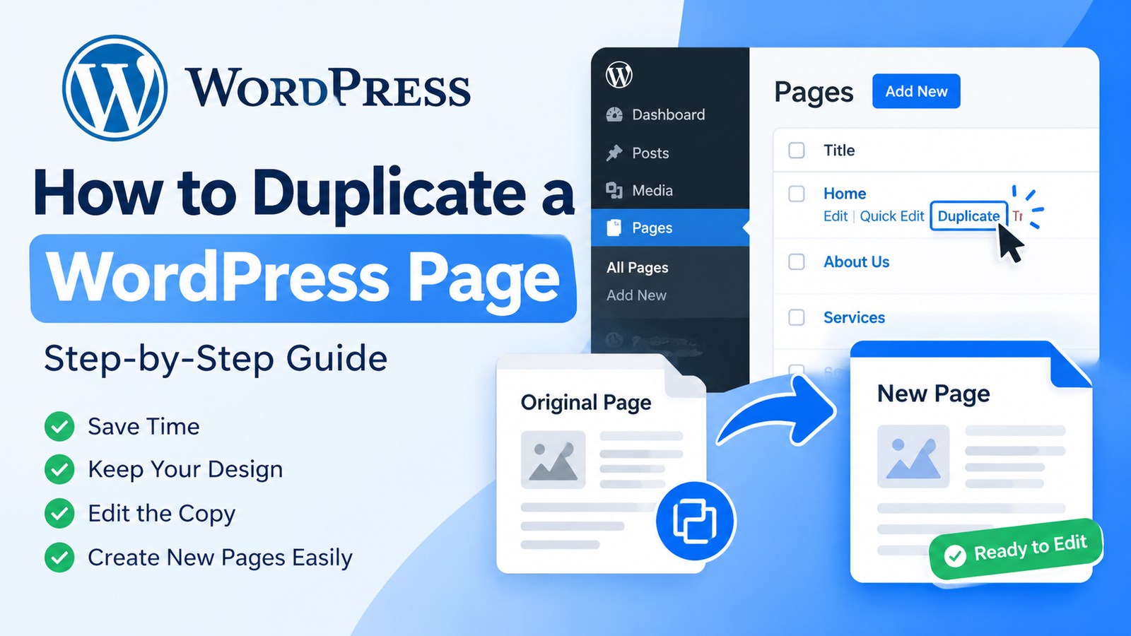 How to duplicate a WordPress page