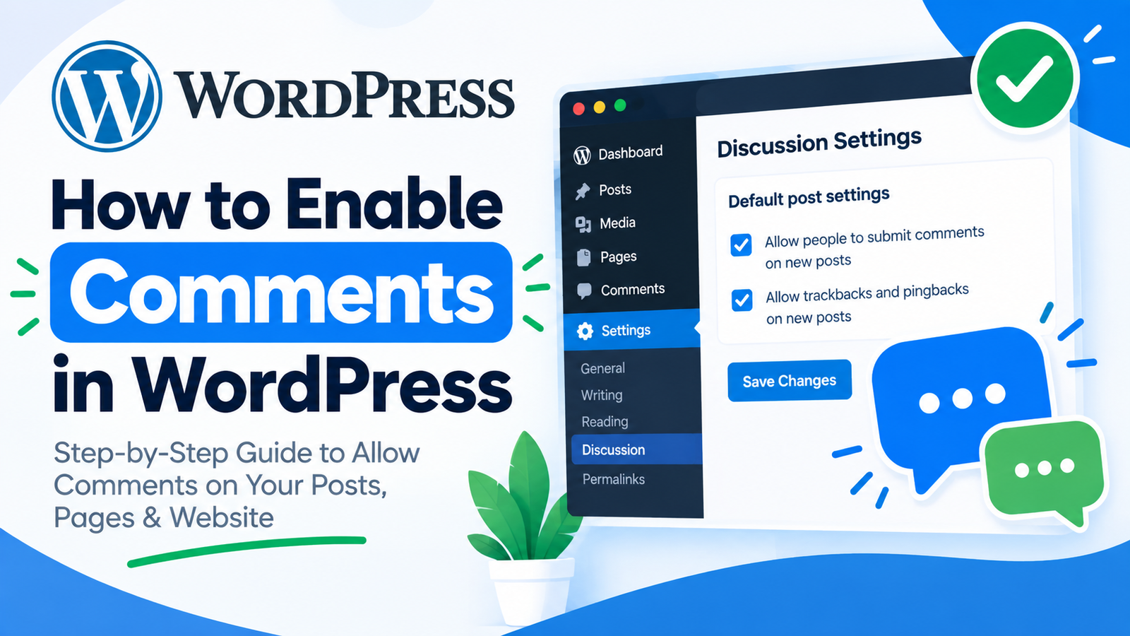 How to enable comments in WordPress