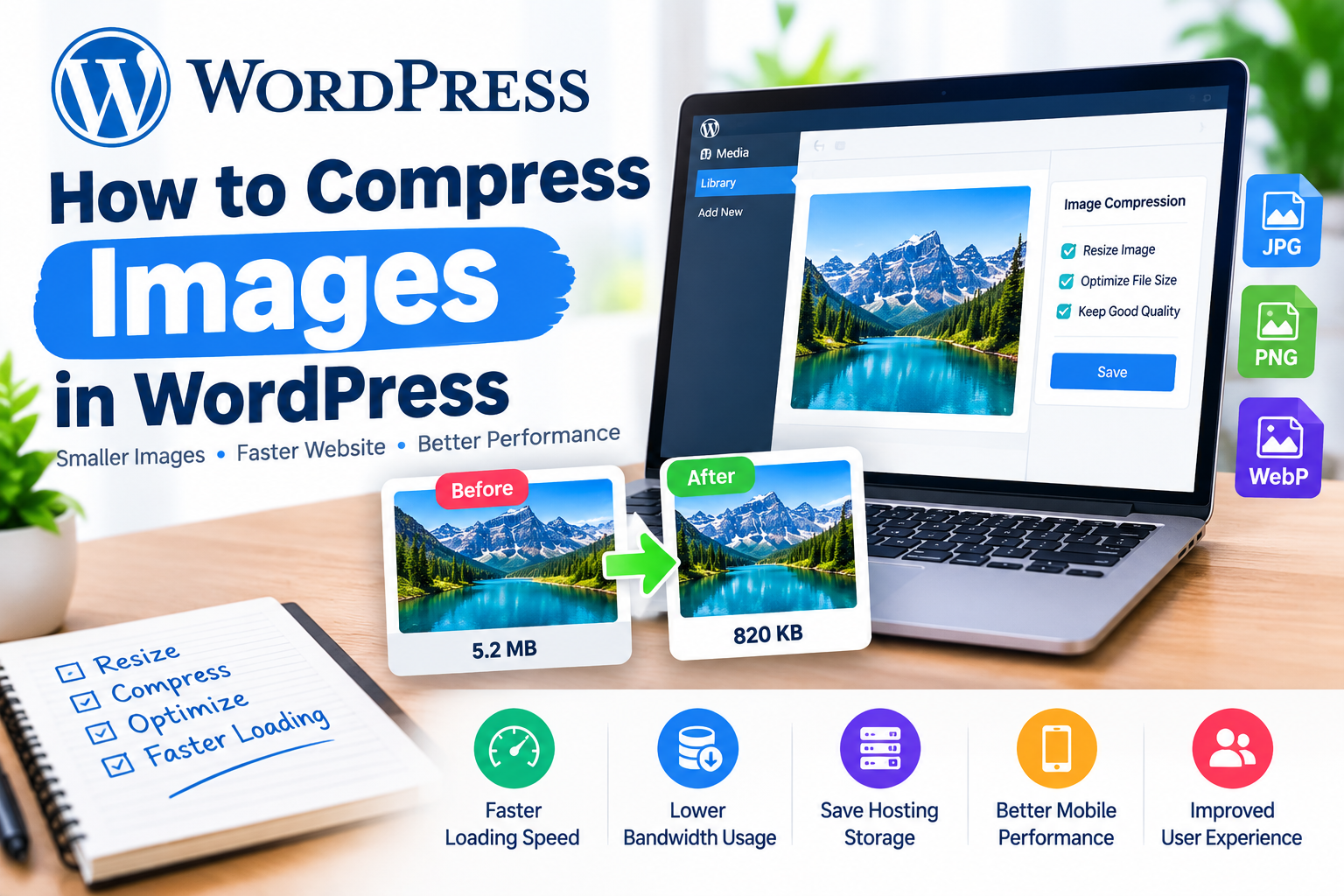 How to compress images in WordPress