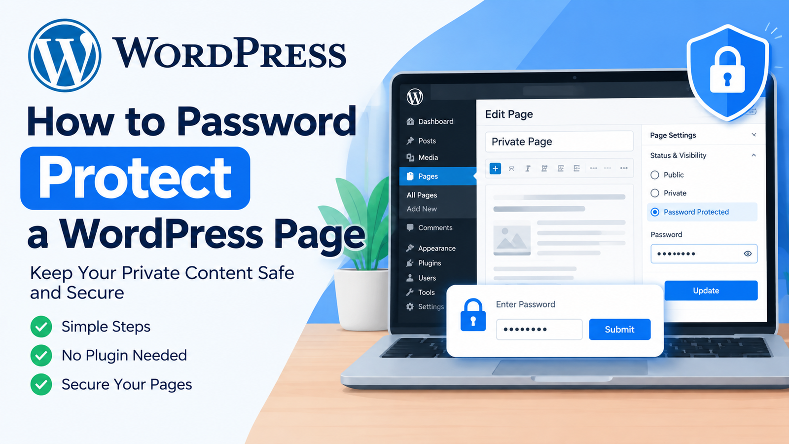 How to password protect a WordPress page