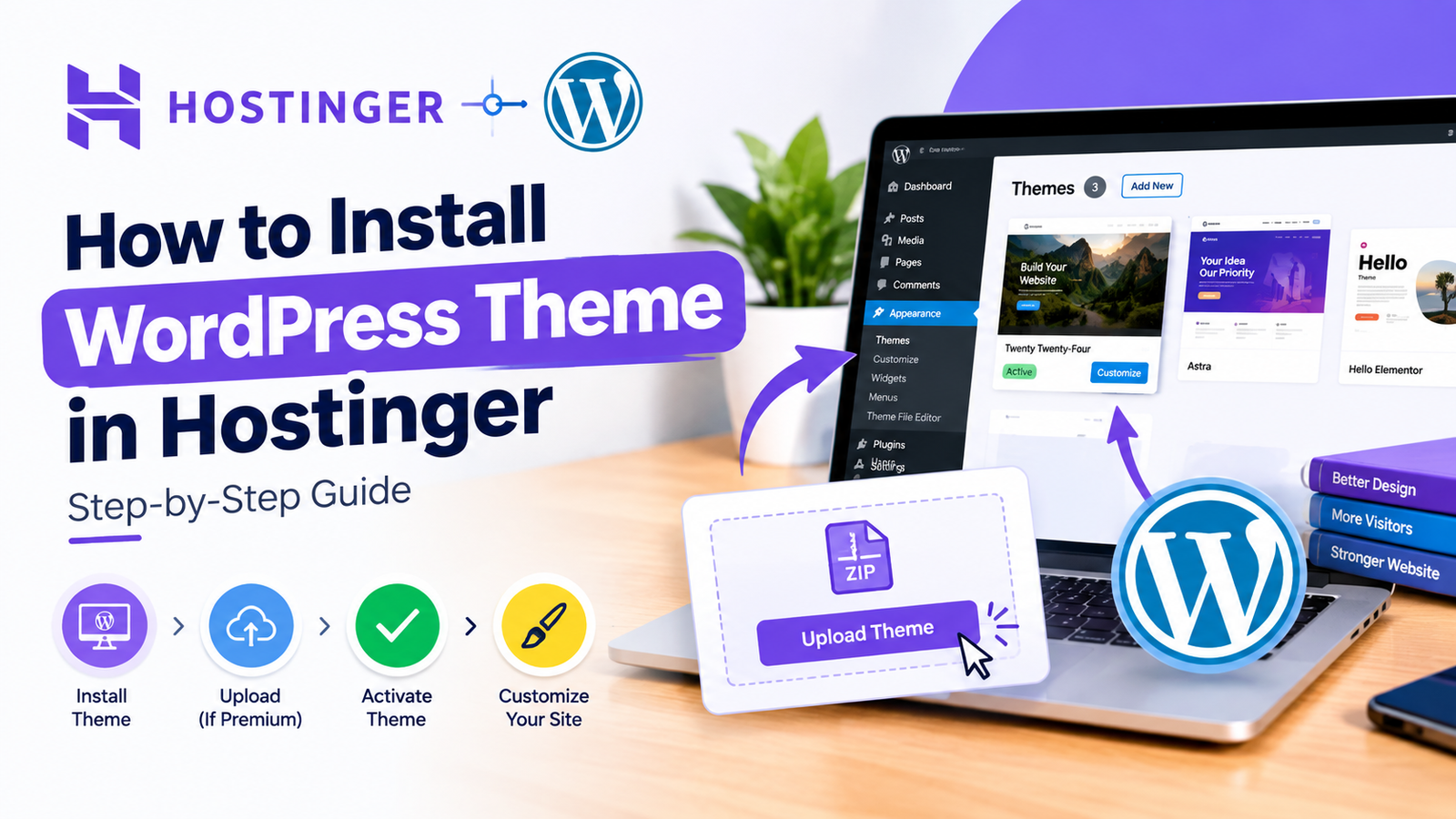 How to install WordPress theme in Hostinger