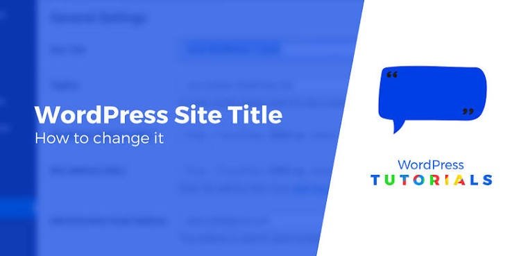 How to change website title in WordPress